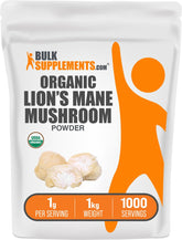BulkSupplements Organic Lion's Mane Mushroom Powder front view
