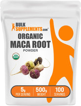 BulkSupplements Organic Maca Powder 522g front view