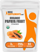 BulkSupplements Organic Papaya Fruit Powder 250g front view