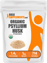 BulkSupplements Organic Psyllium Husk Powder 998g front view