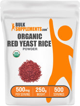 BulkSupplements Organic Red Yeast Rice Powder 250g front view