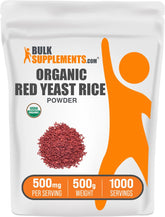 BulkSupplements Organic Red Yeast Rice Powder 500g front view