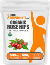 BulkSupplements Organic Rosehip Extract Powder 500g front view