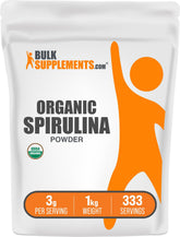 BulkSupplements Organic Spirulina Powder 998g front view