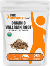 BulkSupplements Organic Valerian Root Extract Powder 1000mg front view