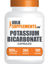 BulkSupplements Potassium Bicarbonate Capsules 500mg front view
