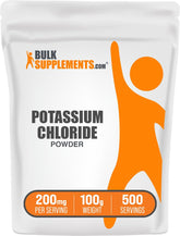 BulkSupplements Potassium Chloride Powder 100g front view