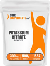 BulkSupplements Potassium Citrate Powder 499g front view