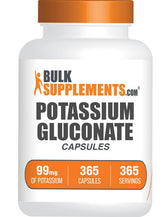 BulkSupplements Potassium Gluconate Capsules 99mg front view