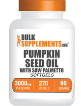 BulkSupplements Pumpkin Seed Oil & Saw Palmetto Softgels front view