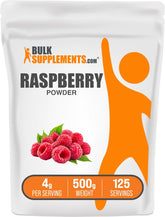 BulkSupplements Raspberry Powder 499g front view