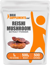 BulkSupplements Reishi Mushroom Extract Powder 500g front view