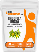BulkSupplements Rhodiola Rosea Extract Powder 100g front view