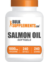 BulkSupplements Salmon Oil Softgels 1000mg front view