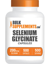 BulkSupplements Selenium Glycinate 200mcg capsules front view