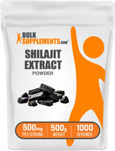 BulkSupplements Shilajit Extract Powder 500g front view