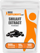 BulkSupplements Shilajit Extract Powder 50g front view