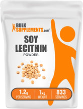 BulkSupplements Soy Lecithin Powder 1000g front view