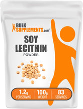 BulkSupplements Soy Lecithin Powder 10g front view