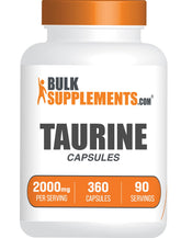 BulkSupplements Taurine Capsules 360 Count front view