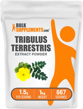BulkSupplements Tribulus Terrestris Extract Powder front view packaging