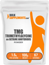 BulkSupplements Trimethylglycine Powder 100g front view