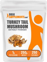 BulkSupplements Turkey Tail Mushroom Extract Powder 250g front view