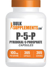 BulkSupplements Vitamin B6 P-5-P 100mg capsules front view in packaging