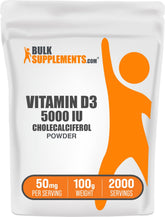 BulkSupplements Vitamin D3 Powder 100g front view