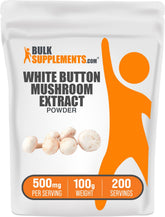BulkSupplements White Button Mushroom Extract Powder front view packaging