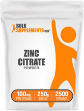 BulkSupplements Zinc Citrate Powder 30mg front view