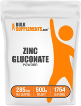 BulkSupplements Zinc Gluconate Powder 500g front view