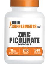 BulkSupplements Zinc Picolinate Softgels front view
