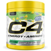 C4 Energy + Aminos 255g Cherry and Green Apple flavour front view
