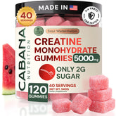 Cabana Nutrition Creatine Gummies front view with packaging