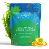 Calgee Omega-3 Algal Oil Softgels front view with packaging