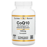 California Gold Nutrition CoQ10 100mg supplement bottle front view
