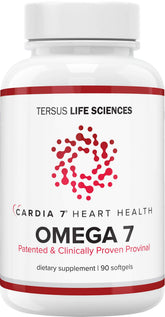 CARDIA7 Omega-7 Supplement 420mg soft gel bottle front view