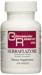 Cardiovascular Research Serraflazyme Tablets 100 Count package front view