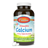Carlson Calcium Chewable 250mg vanilla flavour front view
