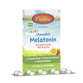 Carlson Kid's Chewable Melatonin 30 Tablets Strawberry-Lemon front view