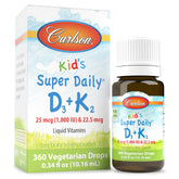 Carlson Kid's Super Daily D3+K2 Drops bottle front view