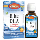 Carlson Omega-3 Fish Oil bottle front view with orange label