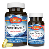 Carlson Super Omega-3 Fish Oil Capsules front view with packaging