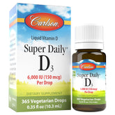 Carlson Vitamin D3 Liquid Drops 6,000 IU front view