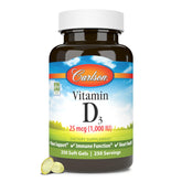Carlson Vitamin D3 Soft Gel Capsules front view