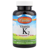 Carlson Vitamin K2 MK-7 Softgels front view with packaging