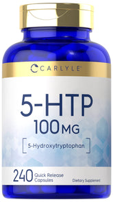Carlyle 5-HTP Capsules 100mg front view with packaging