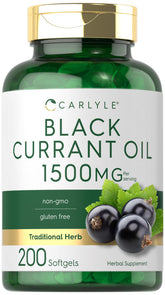Carlyle Black Currant Oil 1500mg softgel bottle front view