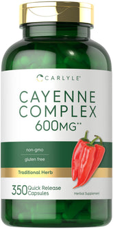 Carlyle Cayenne Pepper Capsules 500mg front view of packaging
